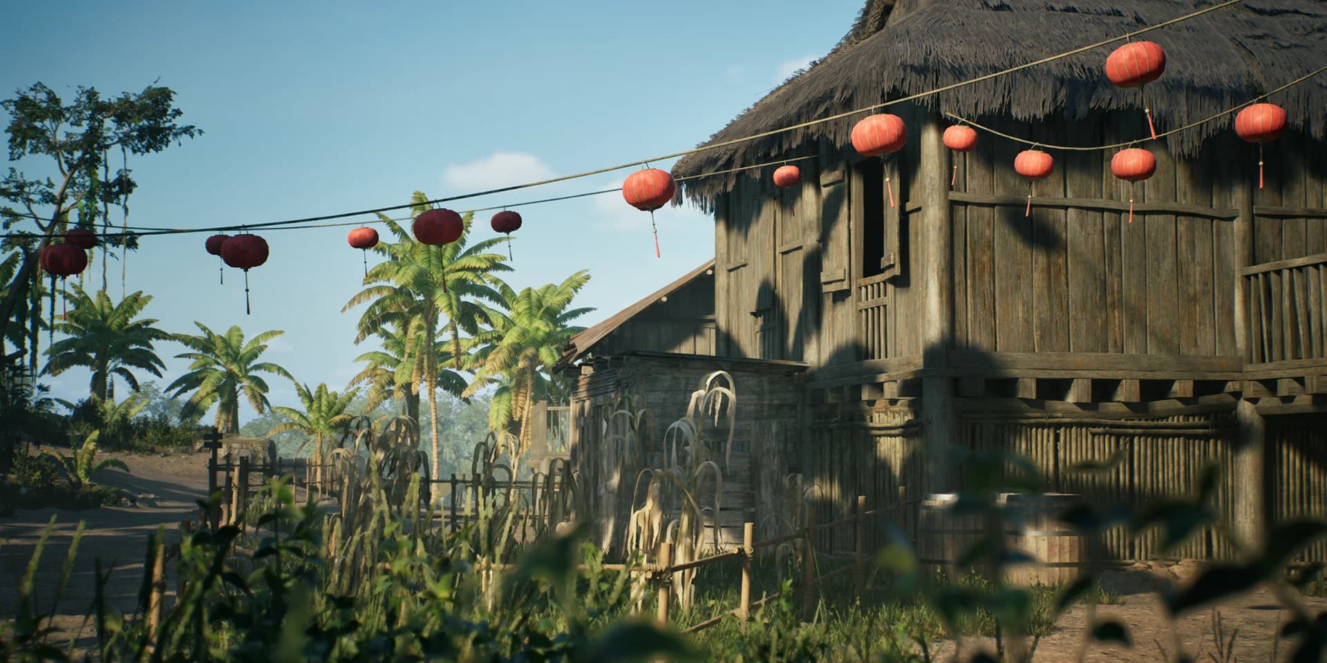 Official Hell Let Loose Vietnam village battlefield scene used as NVA context