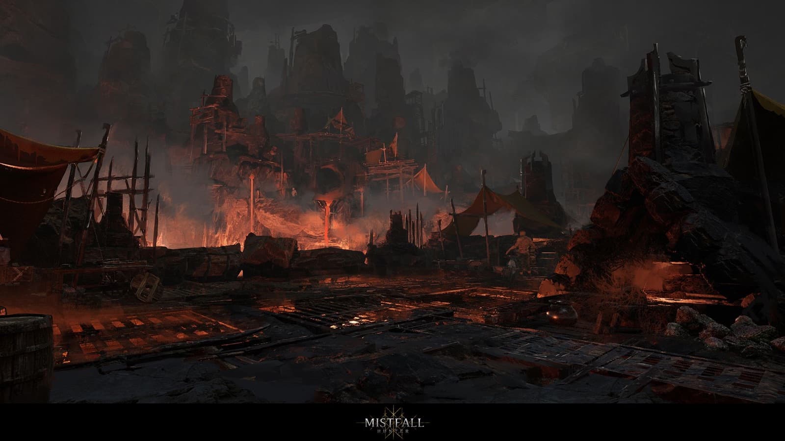 Official Mistfall Hunter ruins environment scene