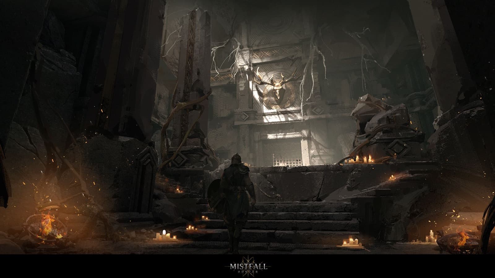 Official Mistfall Hunter shrine in the mist