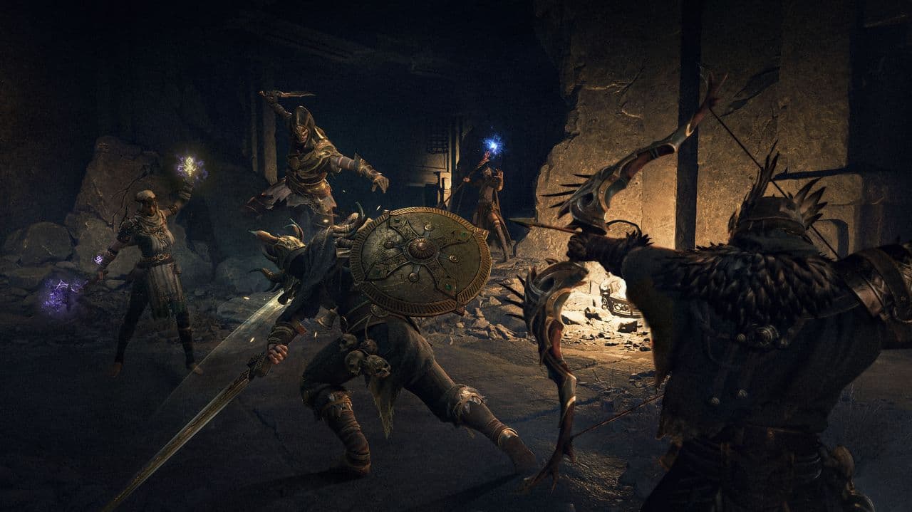 Official Mistfall Hunter character scene from the current official website