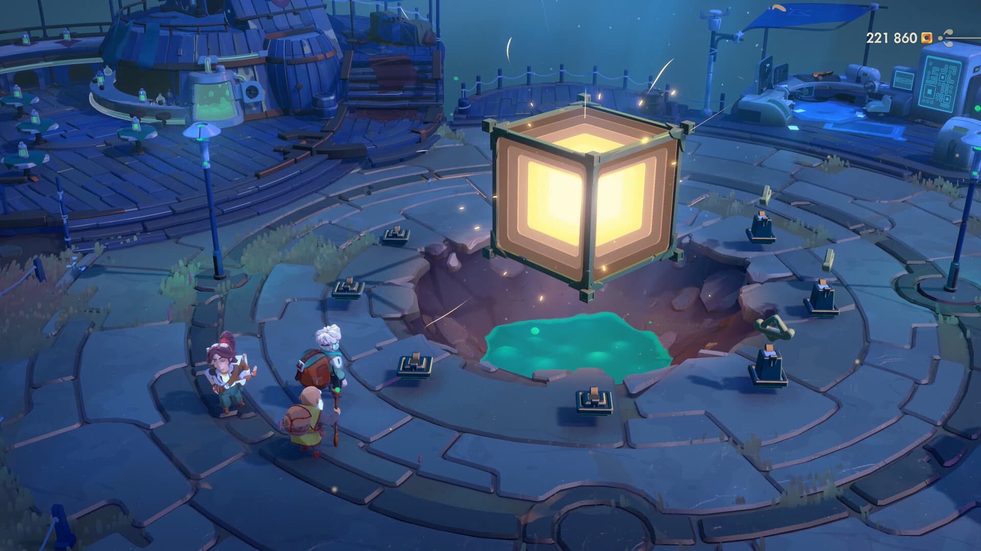 Moonlighter 2 official current relic and backpack scene